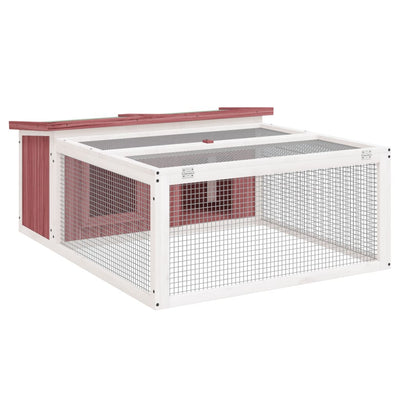 Rabbit Hutch Mocha 117.5x97x47.5 cm Solid Wood Pine