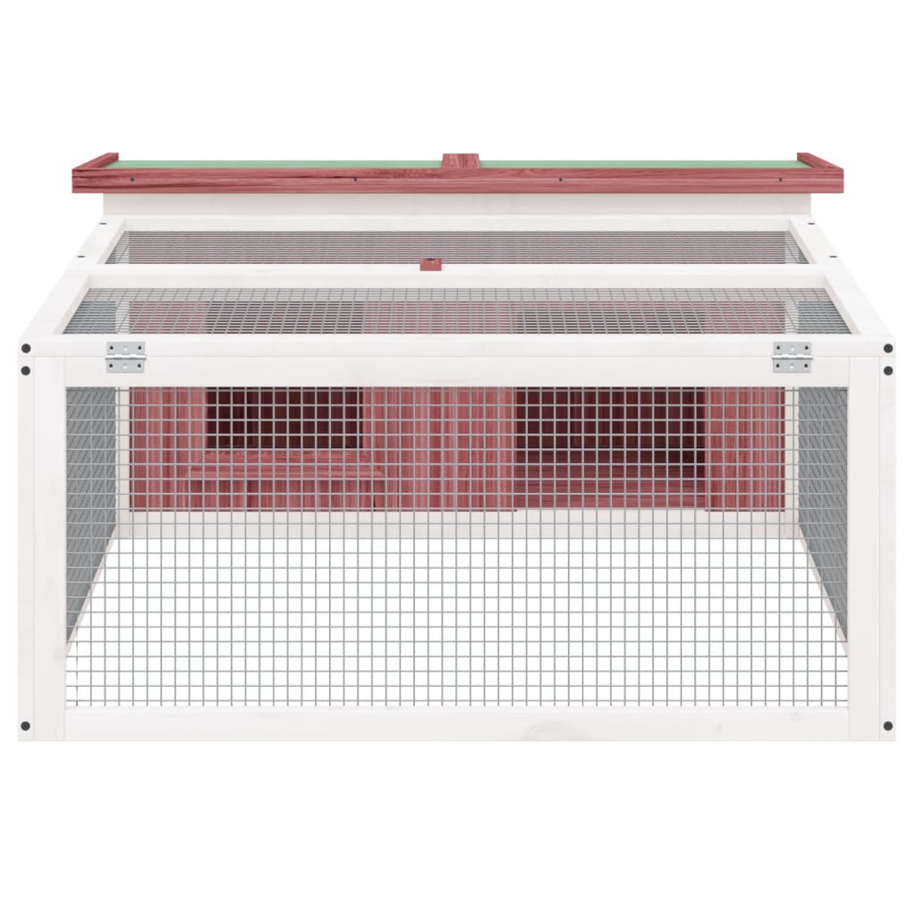 Rabbit Hutch 117,5x97x47,5 cm Solid Wood Pine Mocha