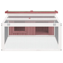 Rabbit Hutch 117,5x97x47,5 cm Solid Wood Pine Mocha
