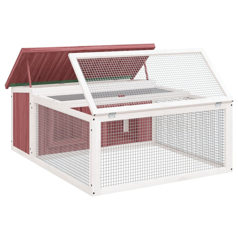 Rabbit Hutch Mocha 117.5x97x47.5 cm Solid Wood Pine