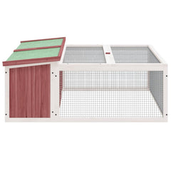 Rabbit Hutch 117,5x97x47,5 cm Solid Wood Pine Mocha