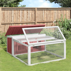 Rabbit Hutch 117,5x97x47,5 cm Solid Wood Pine Mocha