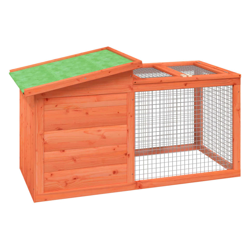 Rabbit Hutch Brown 100.5x54x55 cm Solid Wood Pine