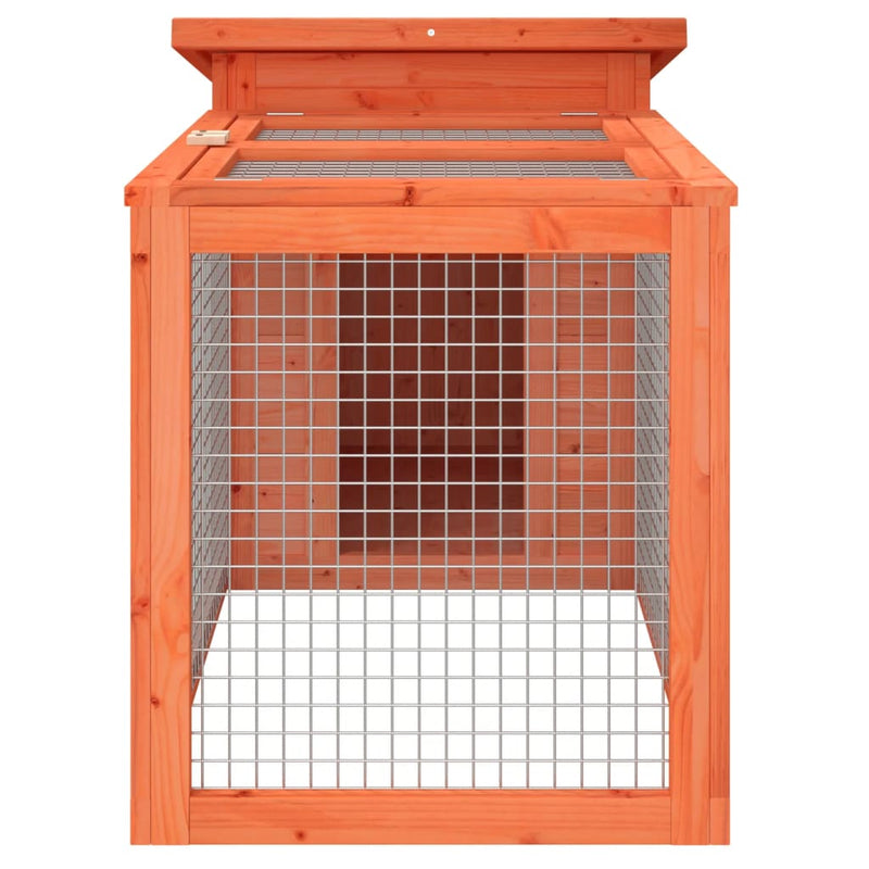 Rabbit Hutch Brown 100.5x54x55 cm Solid Wood Pine