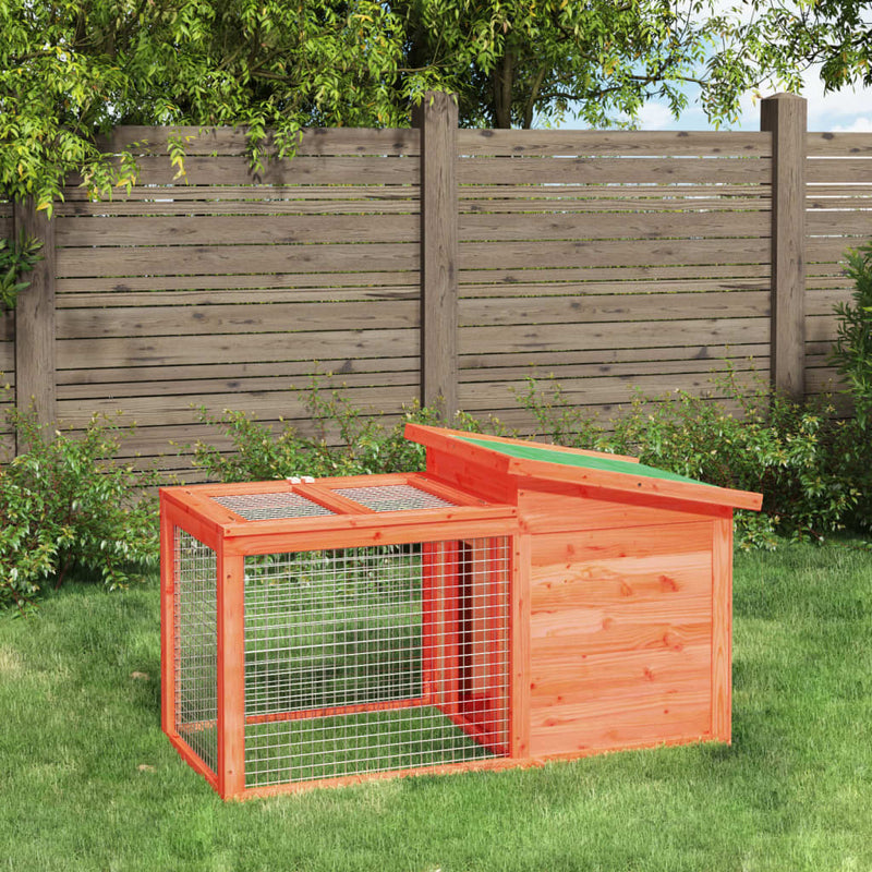 Rabbit Hutch Brown 100.5x54x55 cm Solid Wood Pine