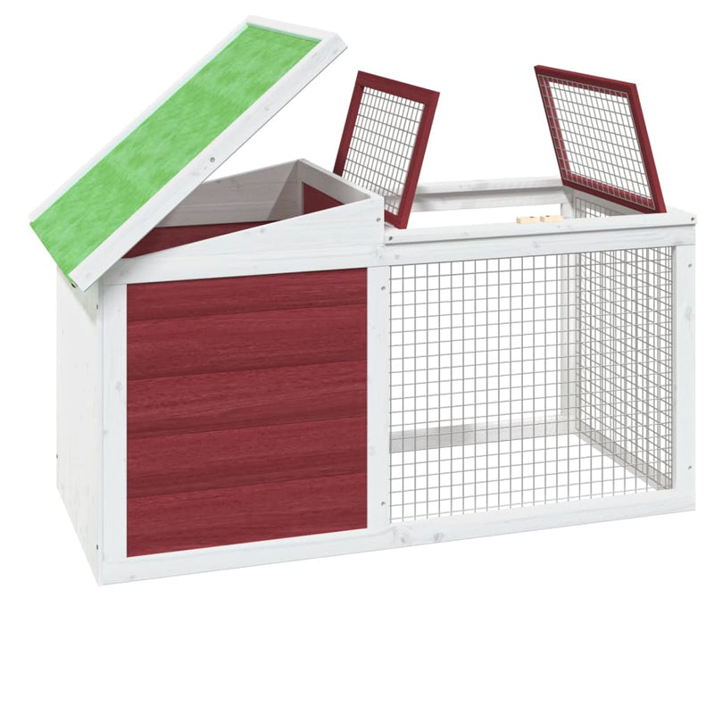 Rabbit Hutch Mocha 100.5x54x55 cm Solid Wood Pine