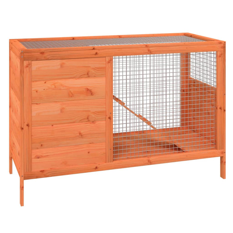 Rabbit Hutch Brown 103x44x69.5 cm Solid Wood Pine