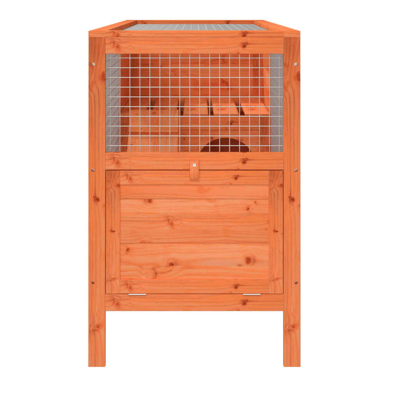 Rabbit Hutch Brown 103x44x69.5 cm Solid Wood Pine