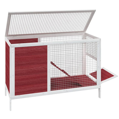 Rabbit Hutch Mocha 103x44x69.5 cm Solid Wood Pine