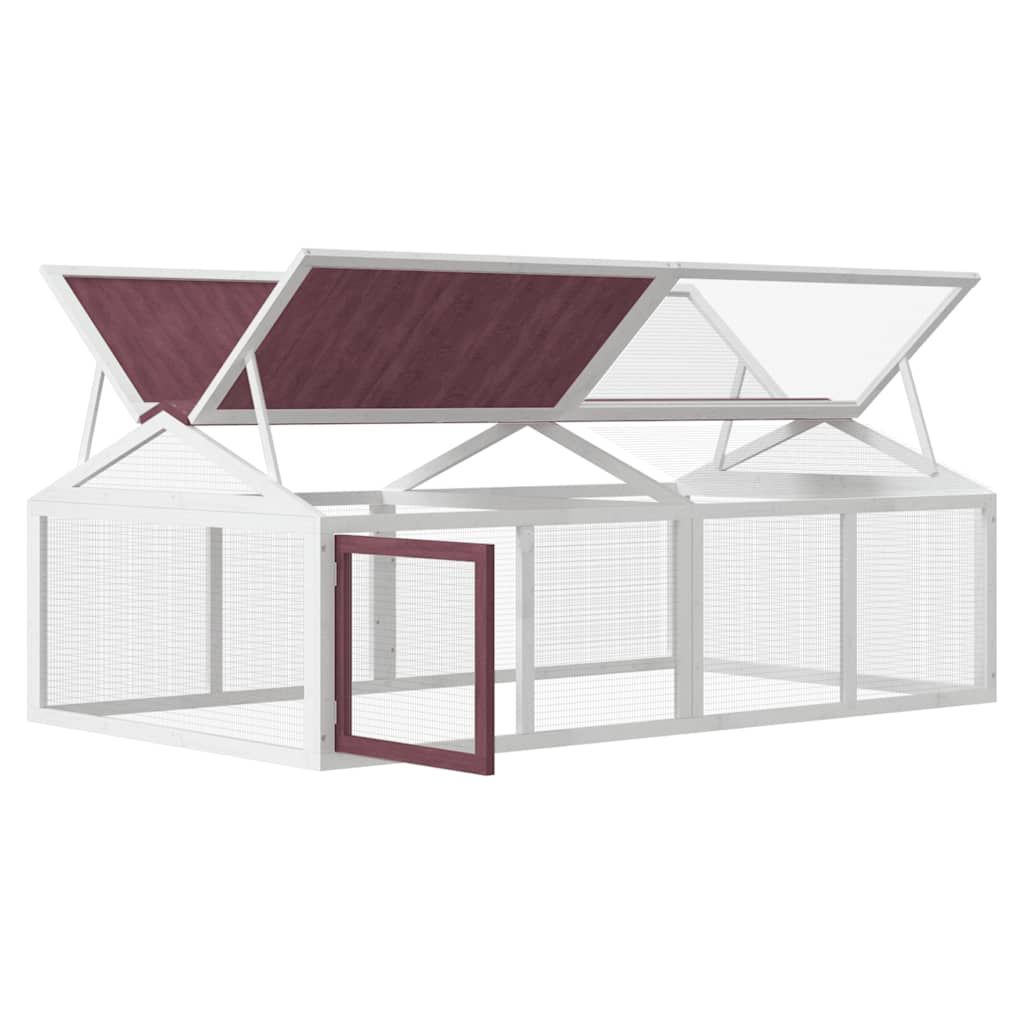 vidaXL Run Box Mocha 200x112,5x74 cm Solid Wood Pine 4