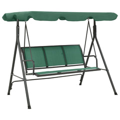 Garden Swing Bench with Canopy Green