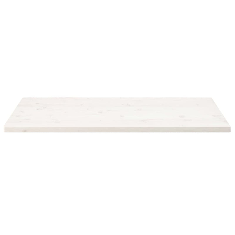 Table Top White 100x50x2.5 cm Solid Wood Pine Rectangular