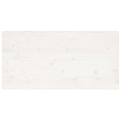 Table Top White 100x50x2.5 cm Solid Wood Pine Rectangular