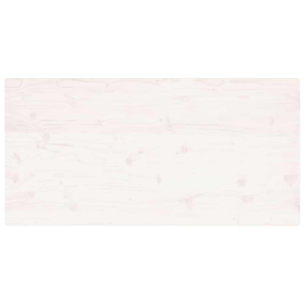 vidaXL Table Top White 100x50x2.5 cm Solid Wood Pine Rectangular 5