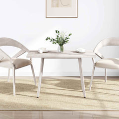 vidaXL Table Top | White | Solid pine wood | 110x55 cm | Rounded corners surface 2