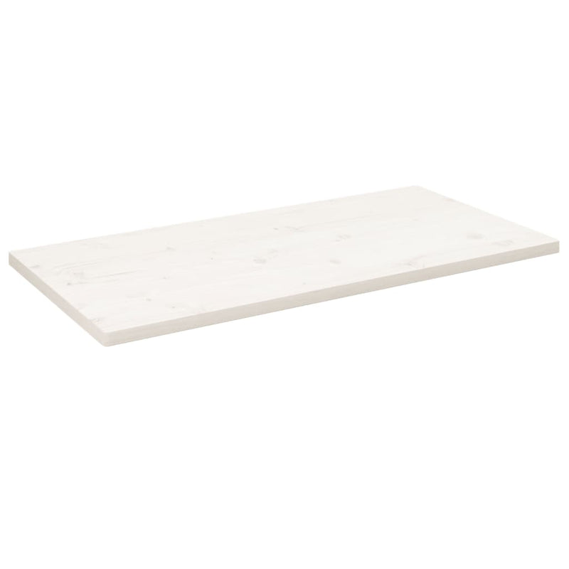 Table Top White 110x60x2.5 cm Solid Wood Pine Rectangular