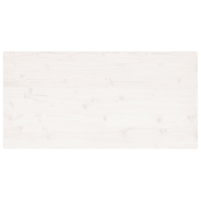 Table Top White 110x60x2.5 cm Solid Wood Pine Rectangular