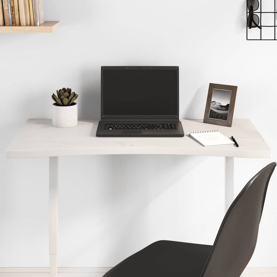vidaXL Desk Top White 80x40x2,5 cm Solid Wood Pine 1