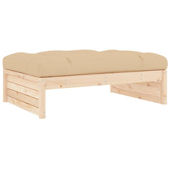 vidaXL Garden Footstool 120x80 cm Solid Wood Pine 2
