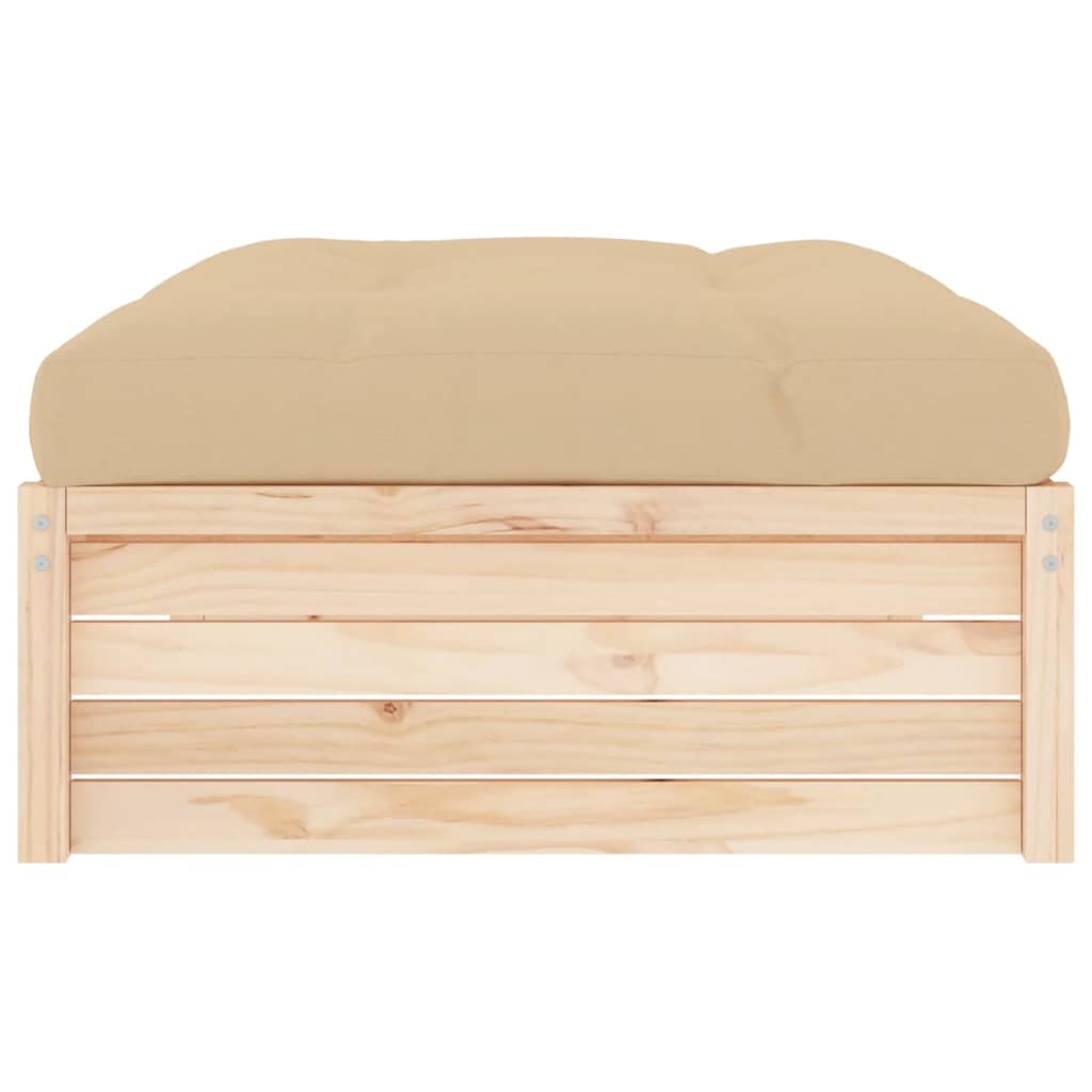 vidaXL Garden Footstool 120x80 cm Solid Wood Pine 5