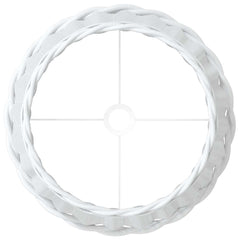 vidaXL Lamp Shade White Ø45x28 cm Wicker 4