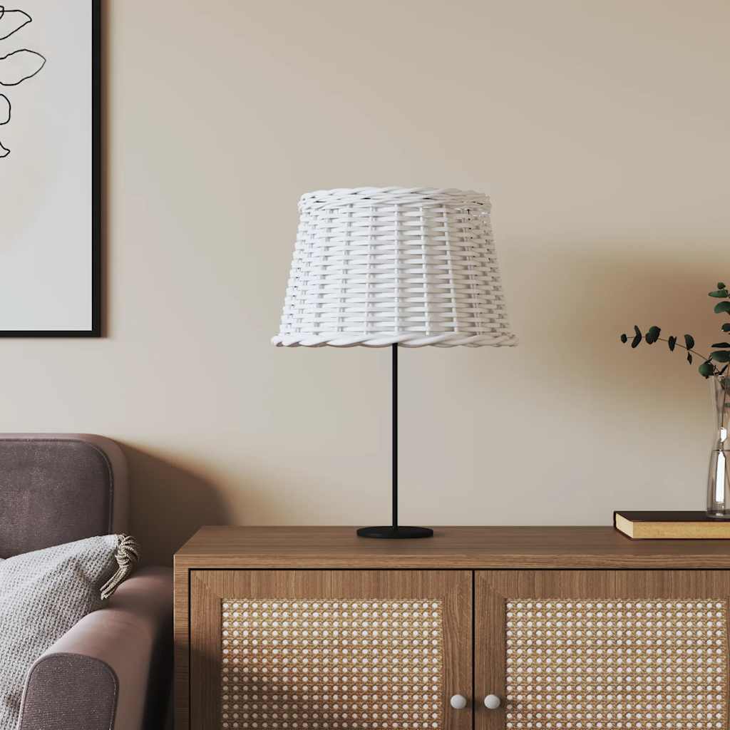vidaXL Lamp Shade White Ø45x28 cm Wicker 1