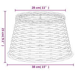 vidaXL Lamp Shade Brown Ø38x23 cm Wicker 6