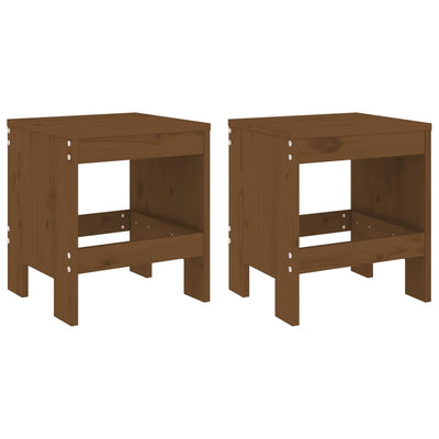 3 Piece Garden Bistro Set Honey Brown Solid Wood Pine