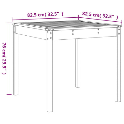 3 Piece Garden Bistro Set Black Solid Wood Pine