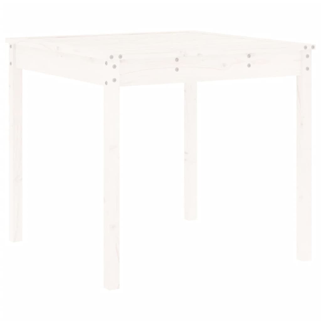 5 Piece Garden Dining Set Solid Wood Pine White pine