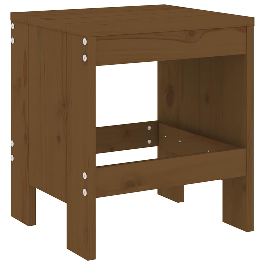 13 Piece Garden Dining Set Solid Wood Pine Honey brown pine