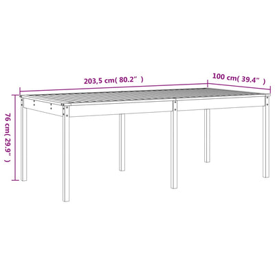 Juego de comedor de jardín de 17 piezas de madera maciza de pino blanco