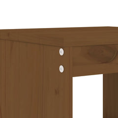 17 Piece Garden Dining Set Solid Wood Pine Honey brown pine