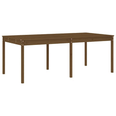 17 Piece Garden Dining Set Solid Wood Pine Honey brown pine