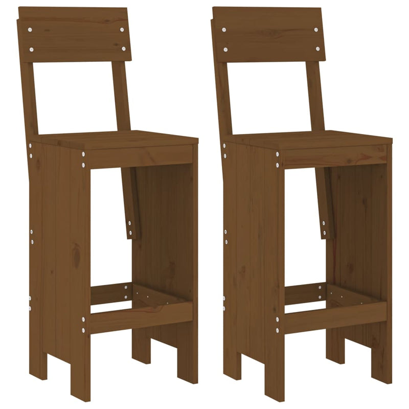 3 Piece Garden Bar Set Honey Brown Solid Wood Pine