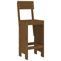 9 Piece Garden Bar Set Solid Wood Pine Honey brown pine