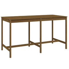 9 Piece Garden Bar Set Solid Wood Pine Honey brown pine