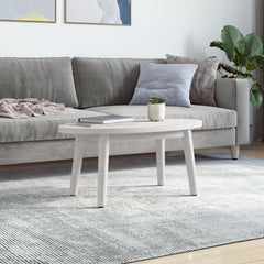 vidaXL Table Top White 70x35x2.5 cm Solid Wood Pine Oval 2