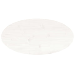 vidaXL Table Top White 70x35x2.5 cm Solid Wood Pine Oval 4