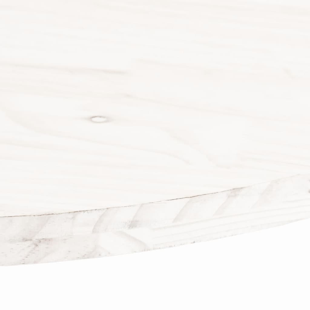 vidaXL Table Top White 80x40x2.5 cm Solid Wood Pine Oval 5
