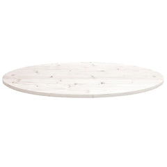 vidaXL Table Top White 100x50x2.5 cm Solid Wood Pine Oval 3