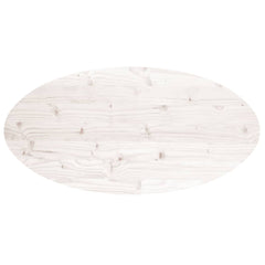 vidaXL Table Top White 100x50x2.5 cm Solid Wood Pine Oval 4