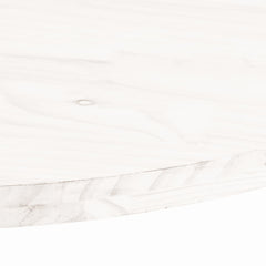 vidaXL Table Top White 100x50x2.5 cm Solid Wood Pine Oval 5