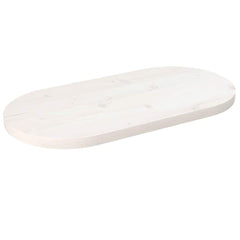 vidaXL Table Top White 80x40x2.5 cm Solid Wood Pine Oval 1