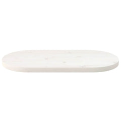 vidaXL Table Top White 80x40x2.5 cm Solid Wood Pine Oval 3