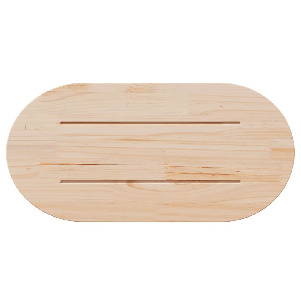 vidaXL Table Top 90x45x2.5 cm Solid Wood Pine Oval 4