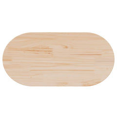 vidaXL Table Top 90x45x2.5 cm Solid Wood Pine Oval 5