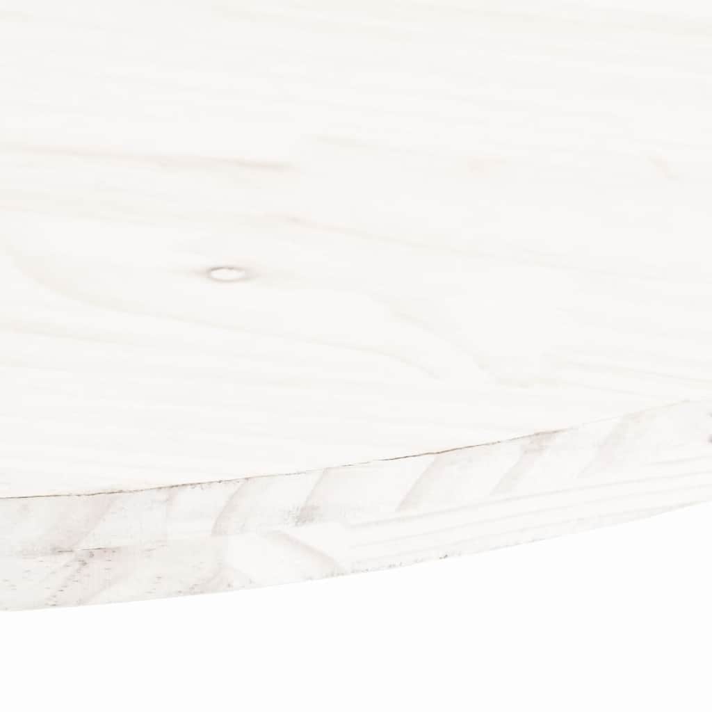 vidaXL Table Top White 90x45x2.5 cm Solid Wood Pine Oval 6