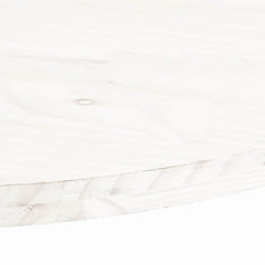 vidaXL Table Top White 90x45x2.5 cm Solid Wood Pine Oval 6
