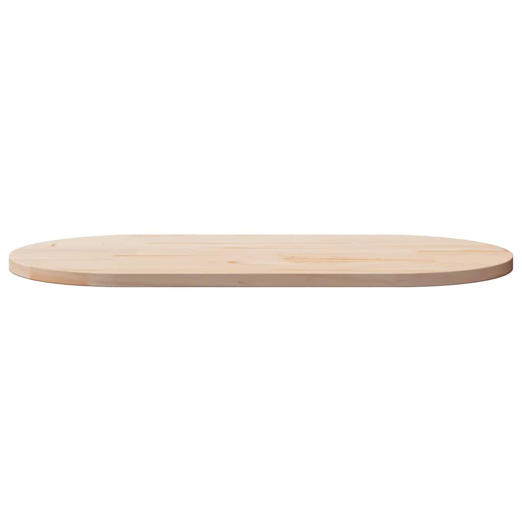 vidaXL Table Top 100x50x2.5 cm Solid Wood Pine Oval 3